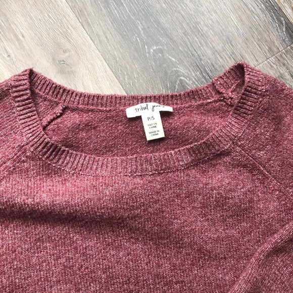 Women’s Long Sleeve Purple/Red Sweater - Picture 3 of 3